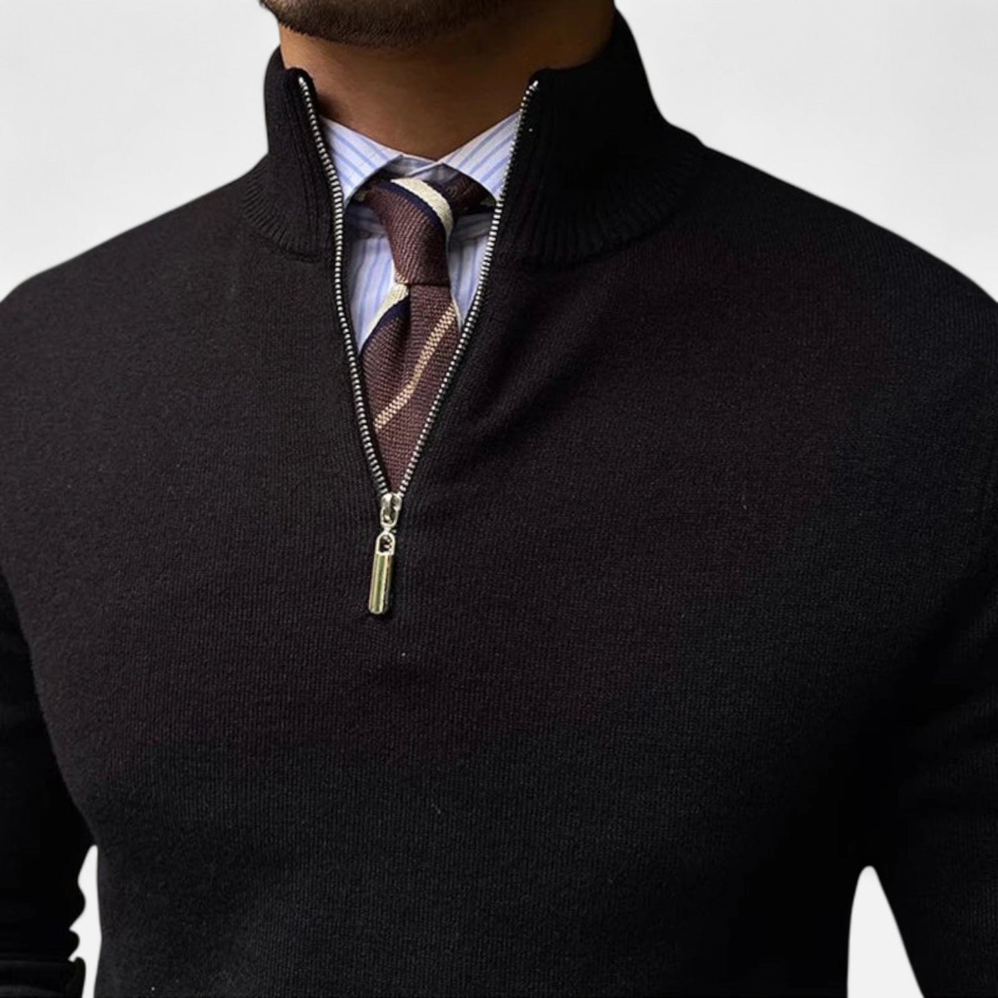 Men’s Classic Quarter-Zip Knit Sweater
