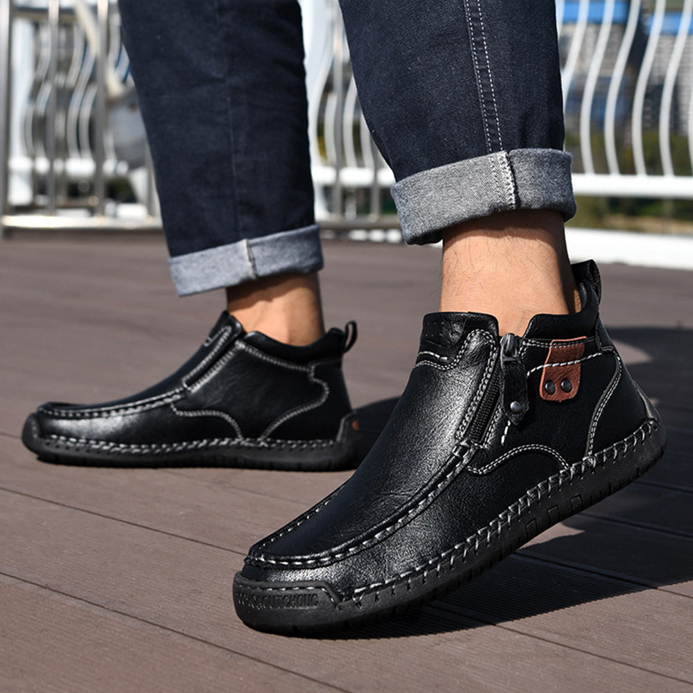 Classic Brown Leather Comfort Shoes