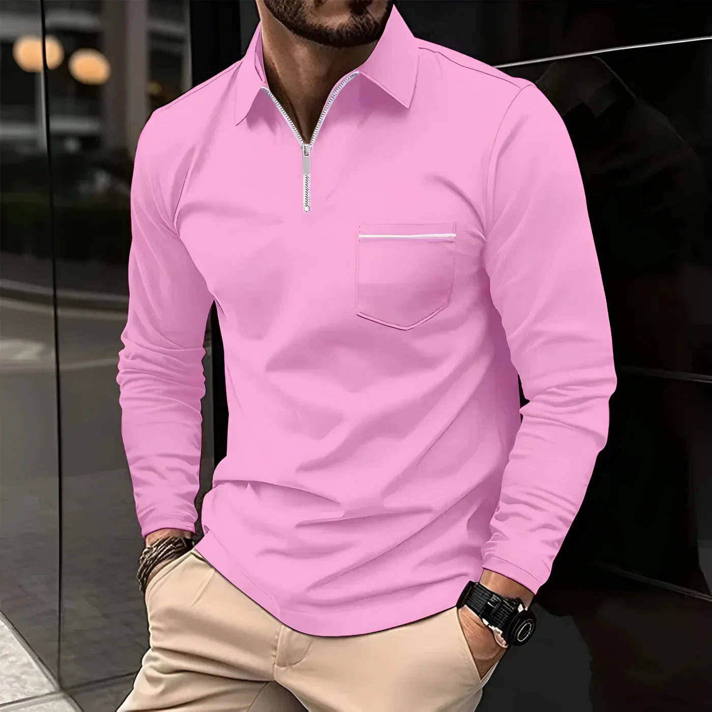 Classic Fit Polo Shirt with Pocket
