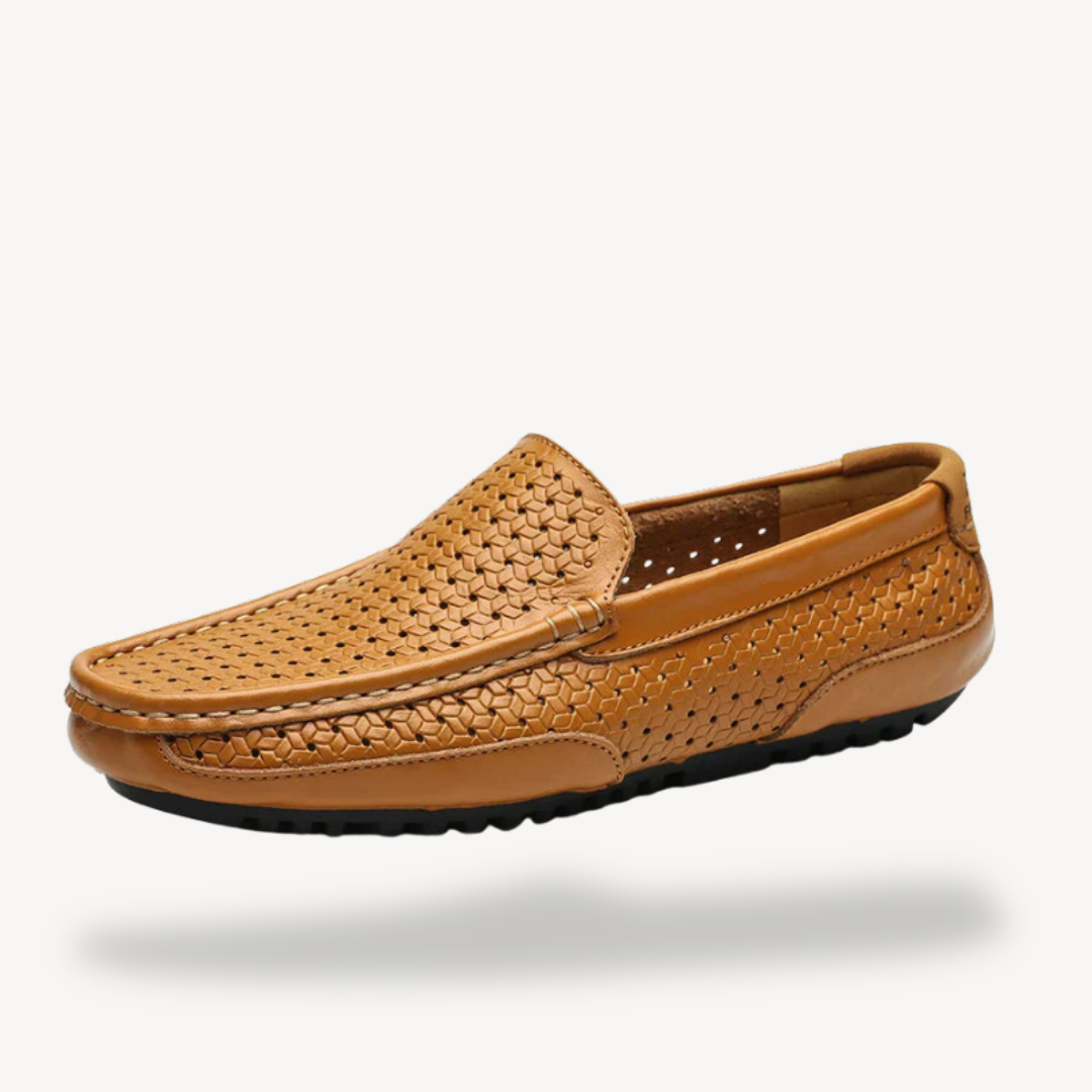 Men’s Vintage Perforated Slip-On Loafers