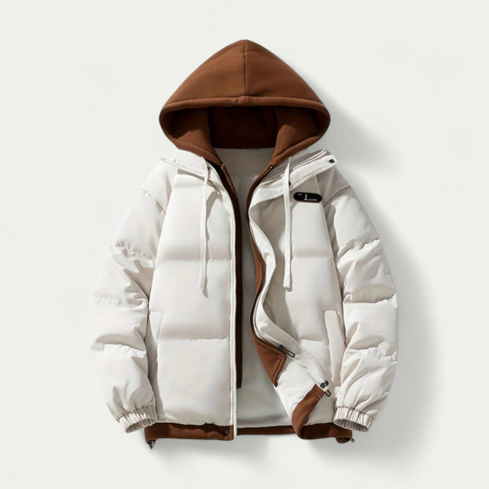 Men’s Two-Tone Layered Puffer Jacket