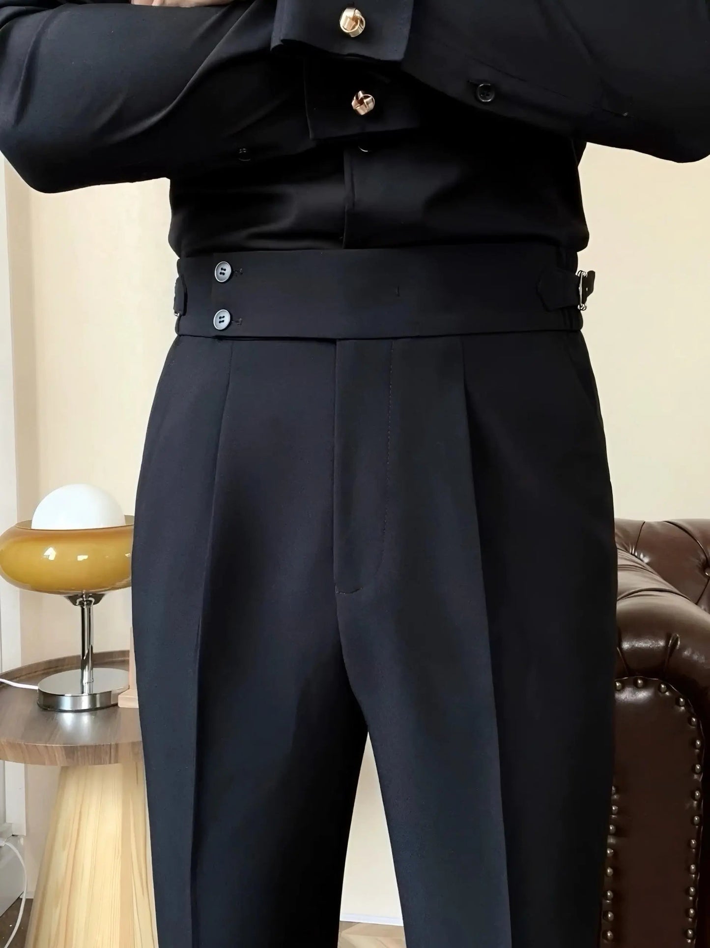 Men’s High-Waisted Tailored Pants