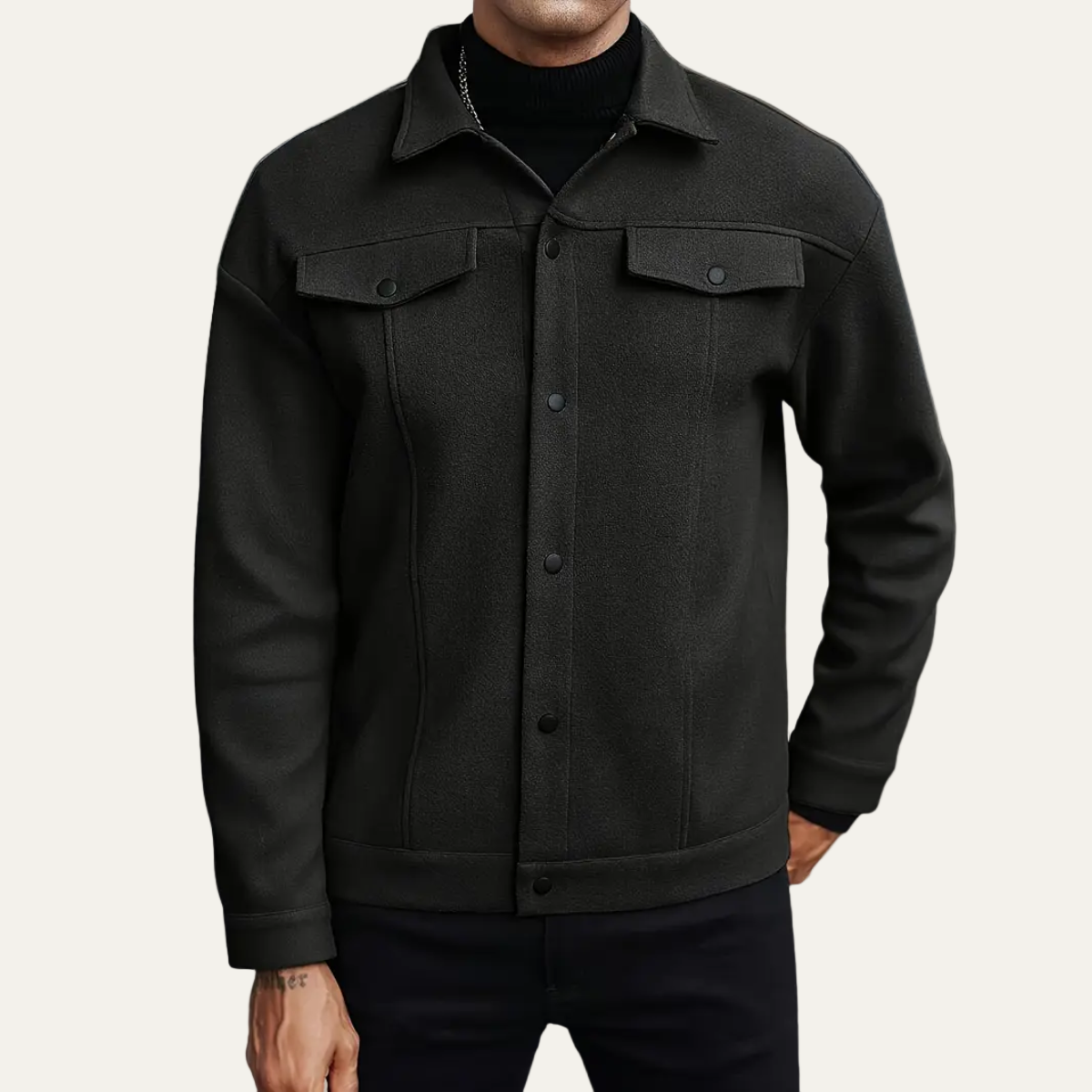 Men’s Classic Wool-Blend Shirt Jacket