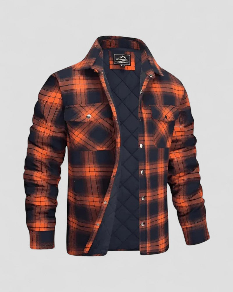 Men’s Plaid Quilted Shacket