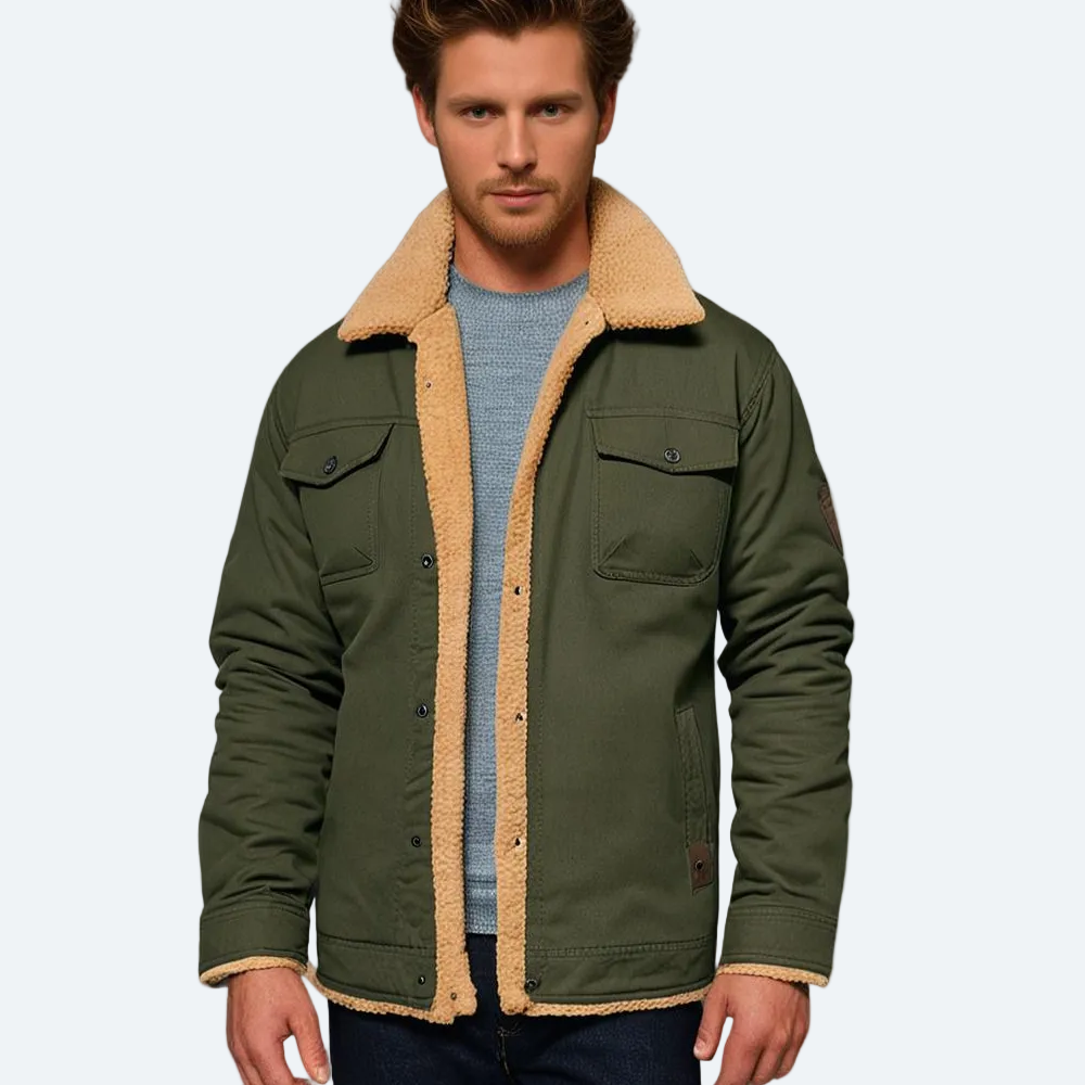 Thermal Insulated Men's Fleece Lined Parka Coat