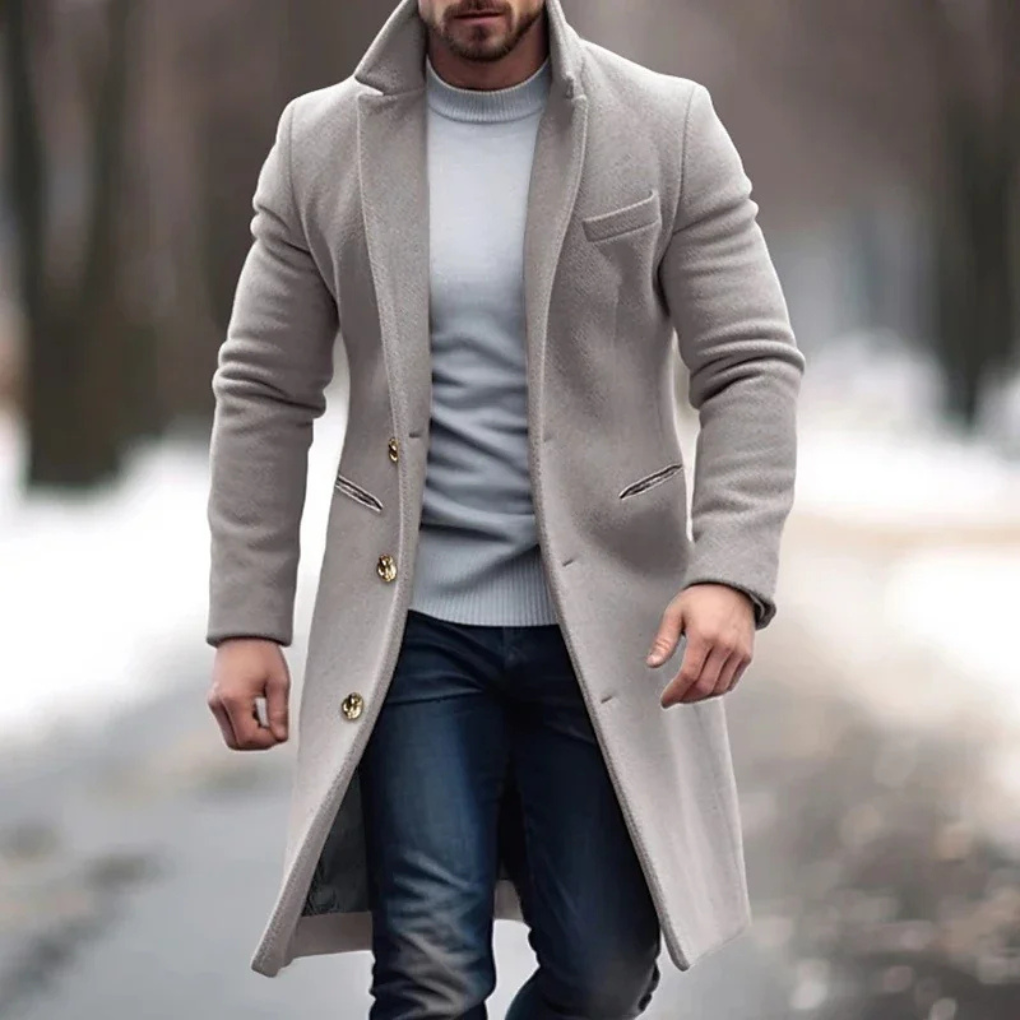 Rouxel | Wool Blend Jacket for Men – Elegant Layer for Cold Days