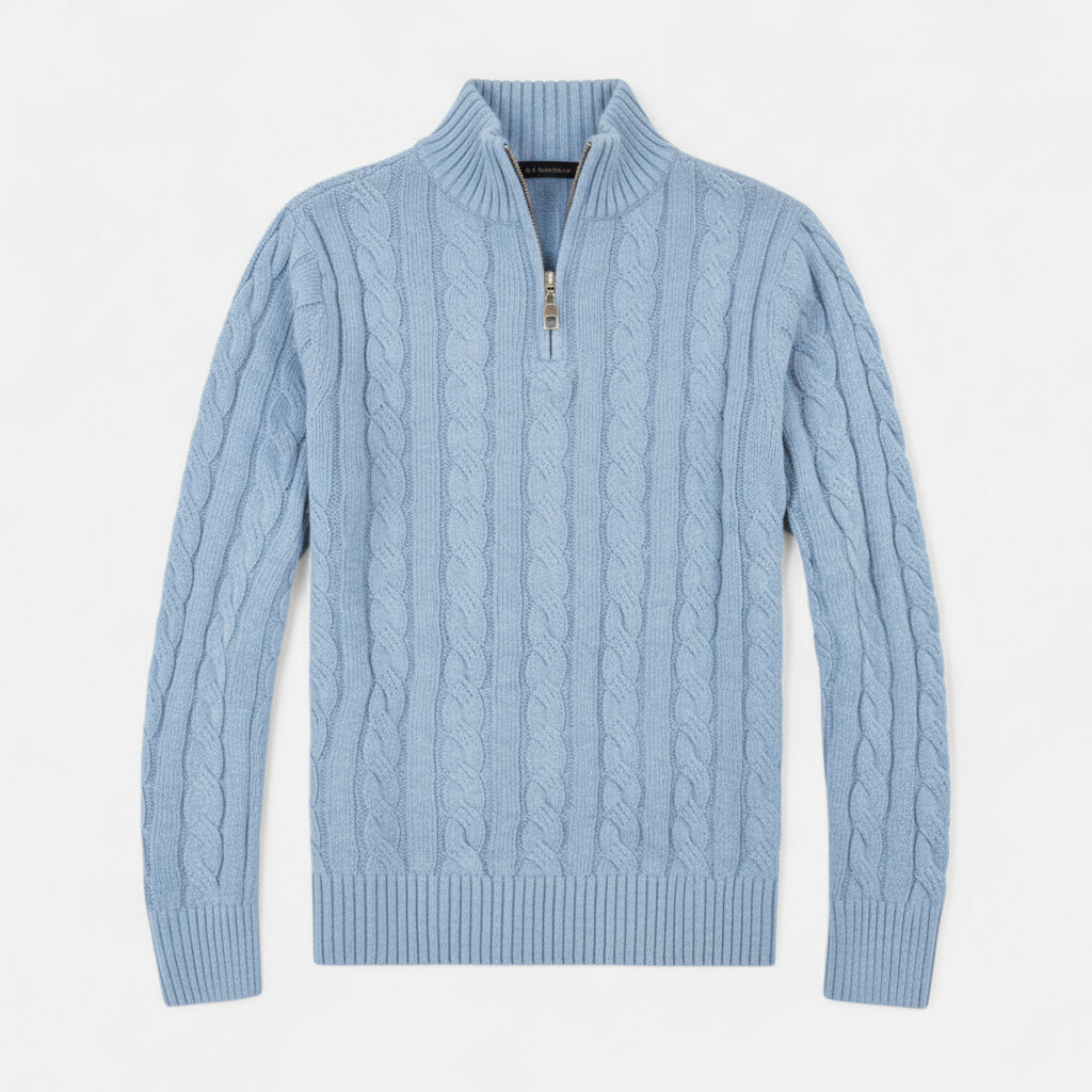 Men’s Open-Front Sweater with Subtle Stitch Detailing – Modern Layering Piece