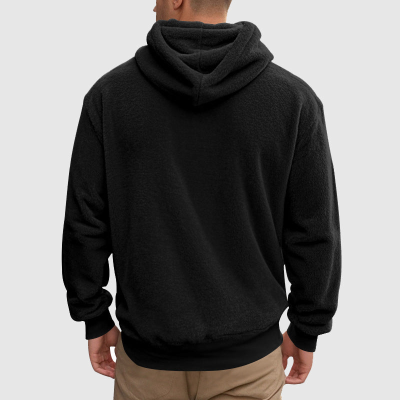 Men’s Pullover Hoodie – Relaxed Fit – Fleece – Kangaroo Pocket – Ribbed Cuffs & Hem