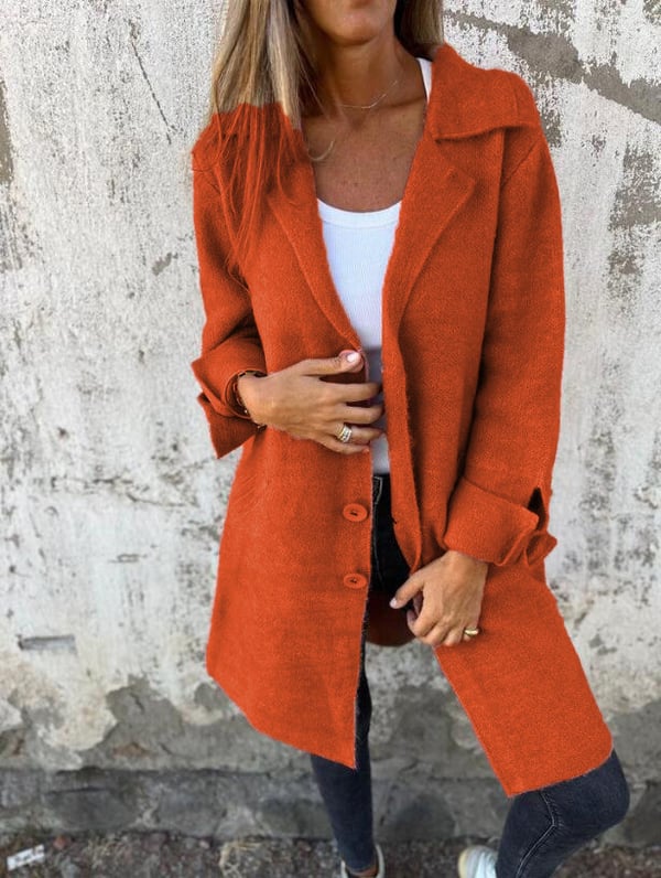 Mireille | Women’s Long Coat – Elegant Wool Blend Design with Lasting Charm