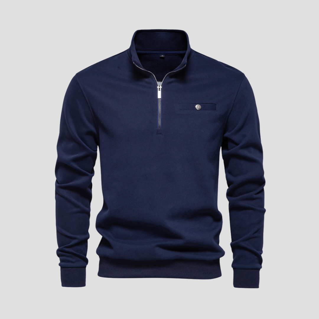 Men’s Minimalist Quarter-Zip Pullover
