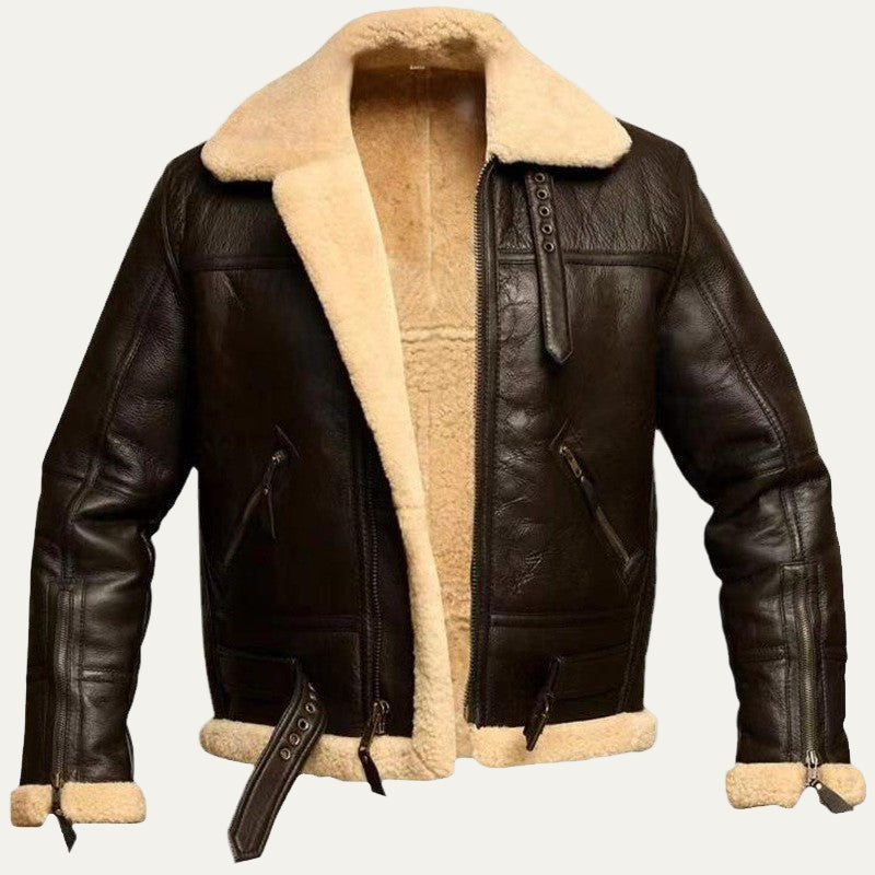 Men’s Shearling Lined Bomber Jacket
