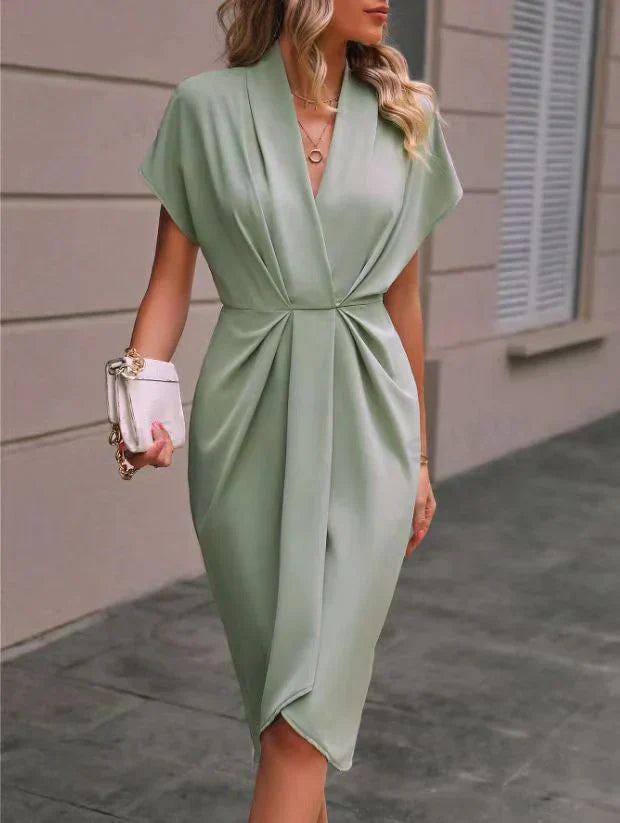 Soft Women's Midi Wrap Dress with Easy Style Options