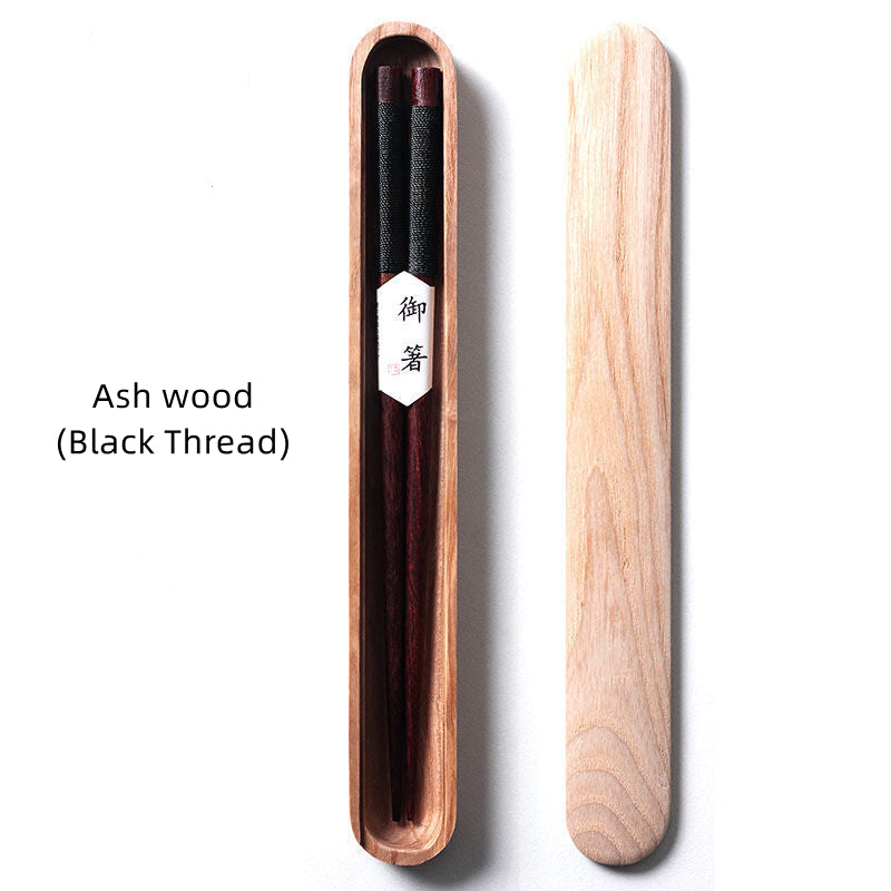 Classic Dark Wood Chopstick Set in Gift Box