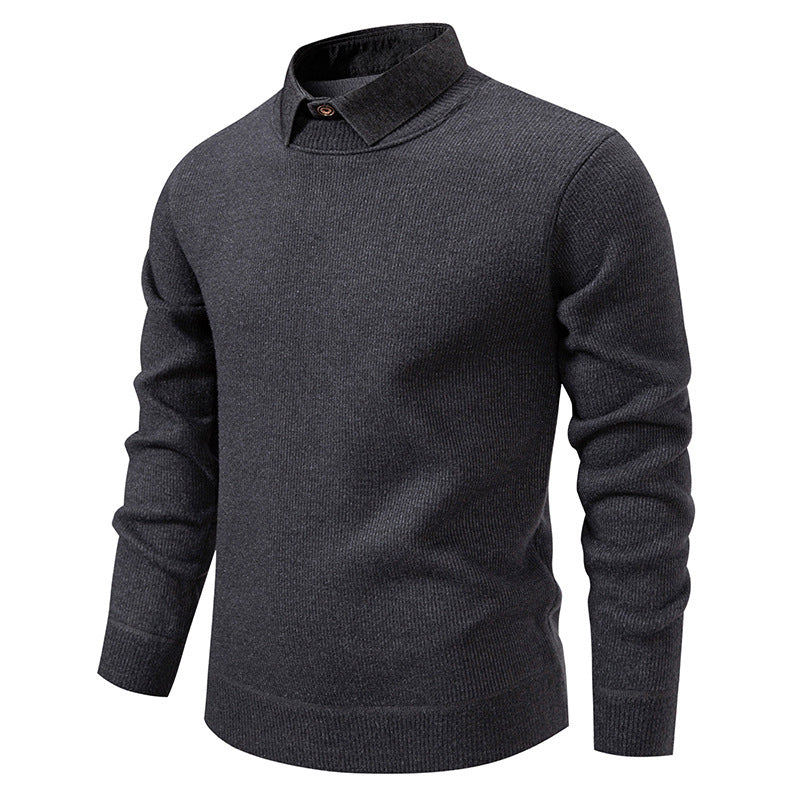 Men’s Knit Collar Pullover