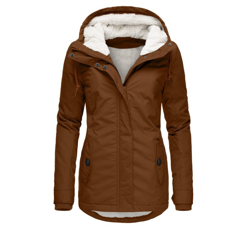 Warm Fleece Hooded Women's Coat