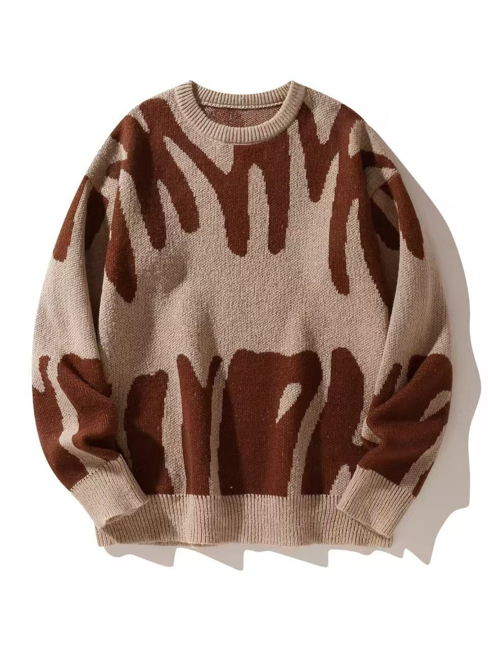 Relaxed Fit Graphic Crew Neck Sweater