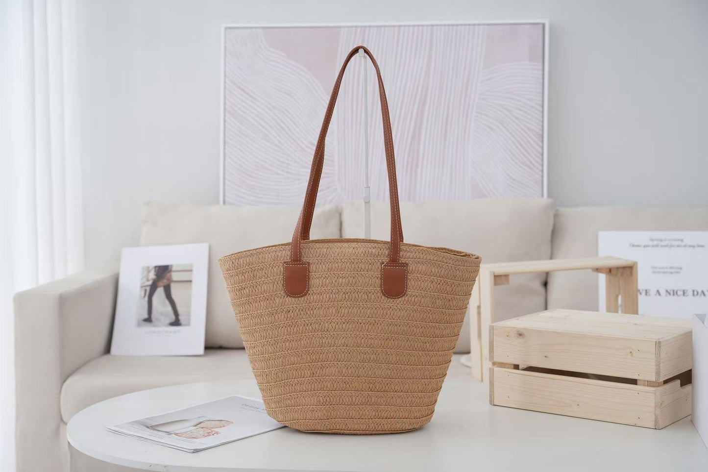 Summer Travel Reusable Grocery Tote Bag