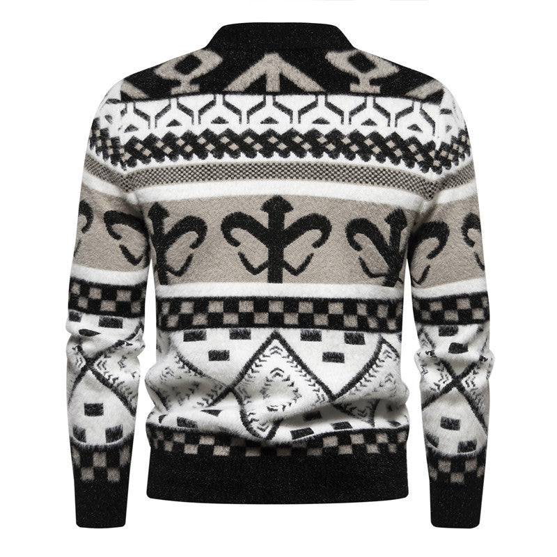 Cevori High Collar Style Modern Cable Knitted Jumper
