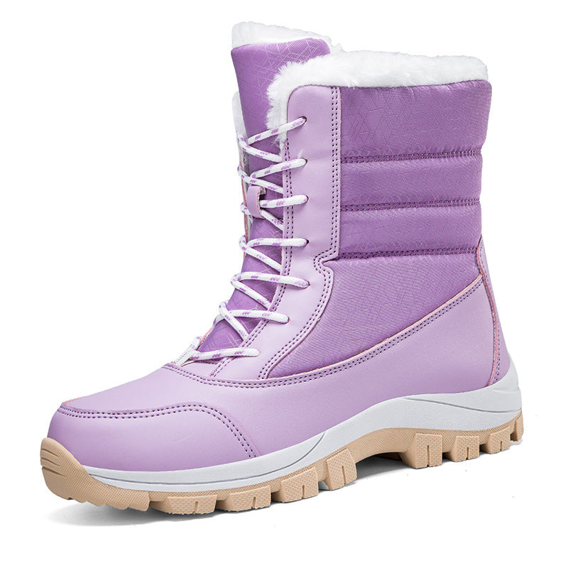 Waterproof women's snow boots - insulated winter boots with non-slip soles