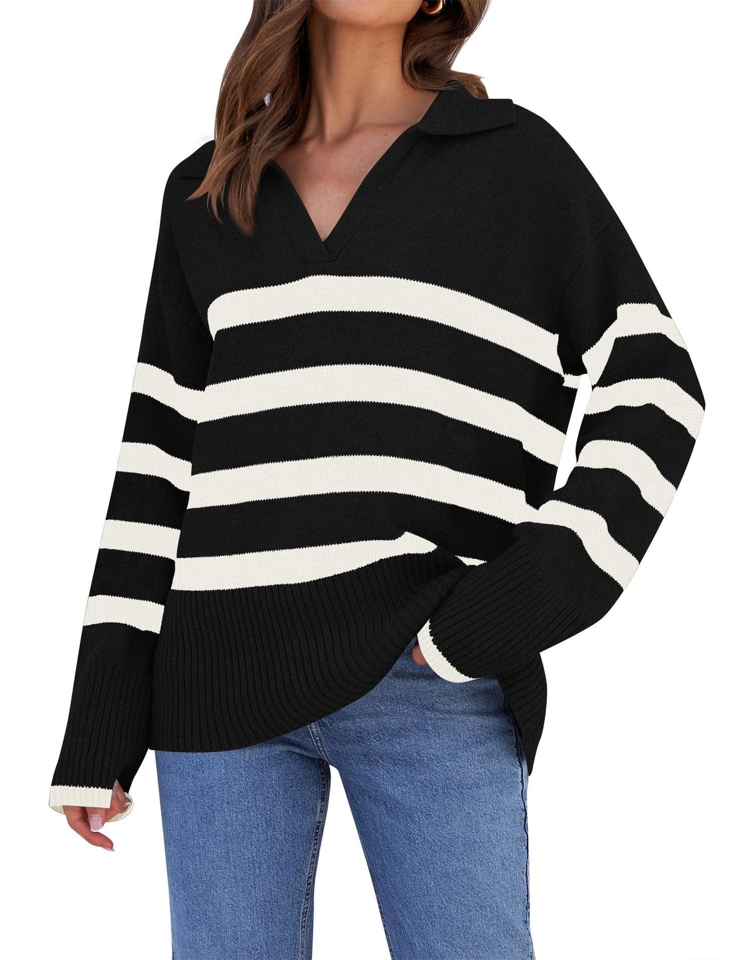 Cozy Oversized Winter Sweater Modern Casual Style