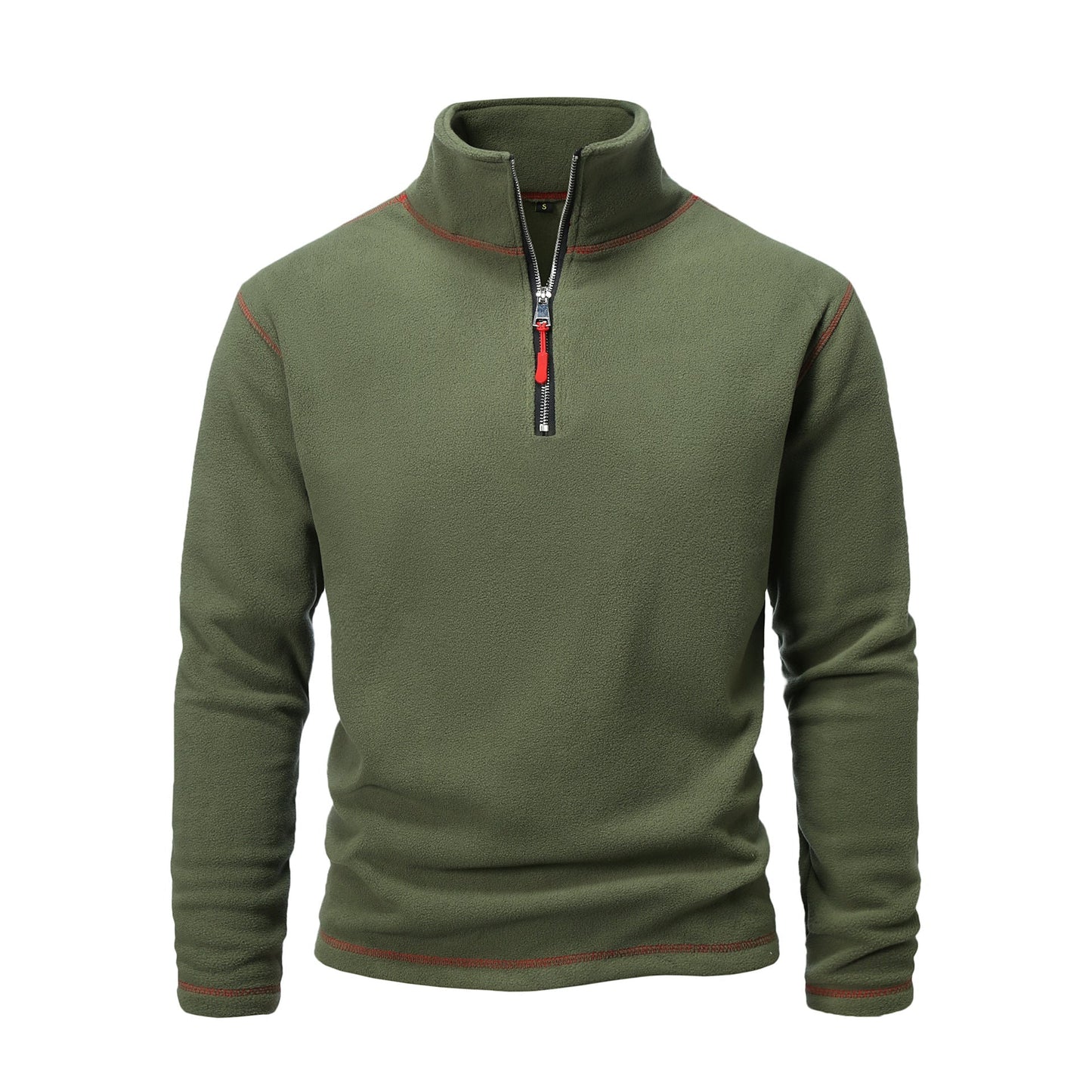Men’s Contrast Stitch Stand Collar Sweatshirt
