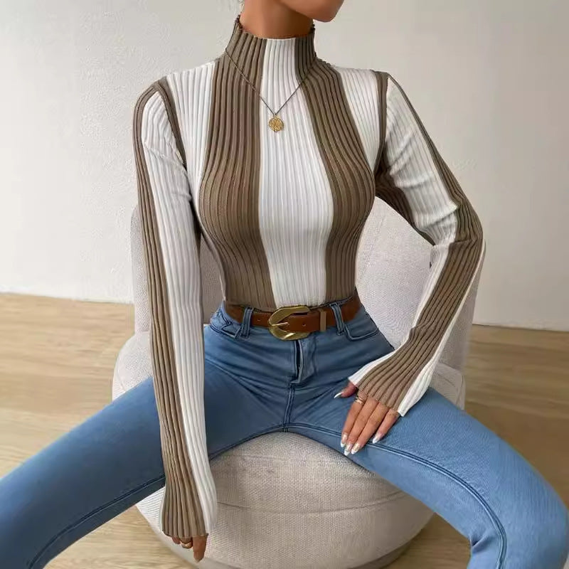 Classic Striped Crew Neck Winter Sweater