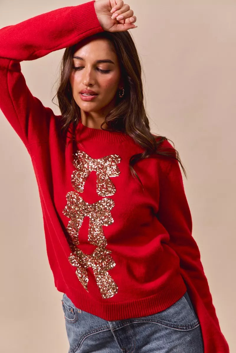 Oli | Knitted Sequin Women's Christmas Jumper