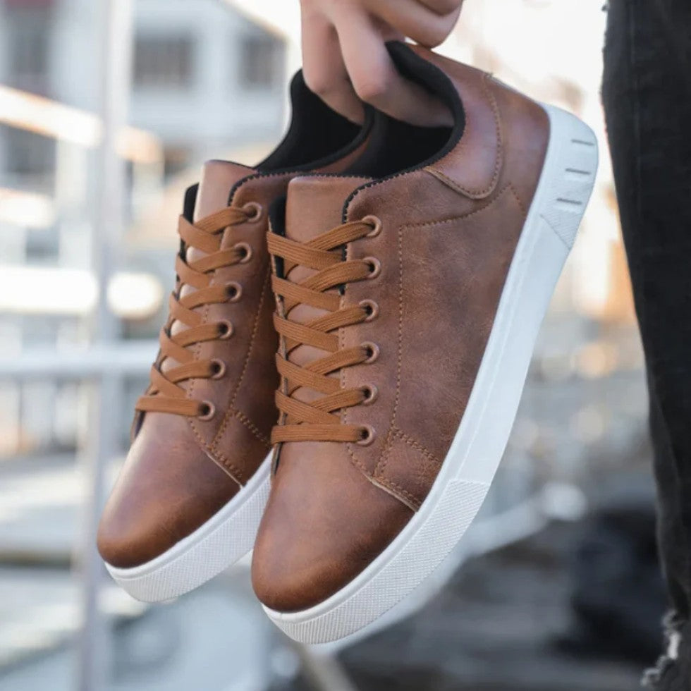 Orthopedic Leather Sneakers for Men with Casual Comfort
