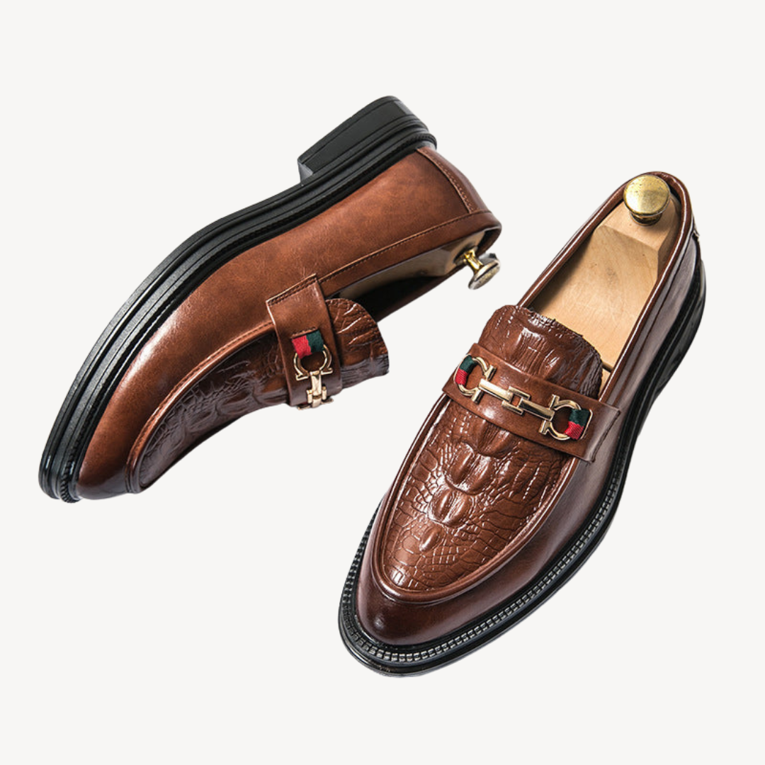 Men’s Croc-Detail Horsebit Loafers