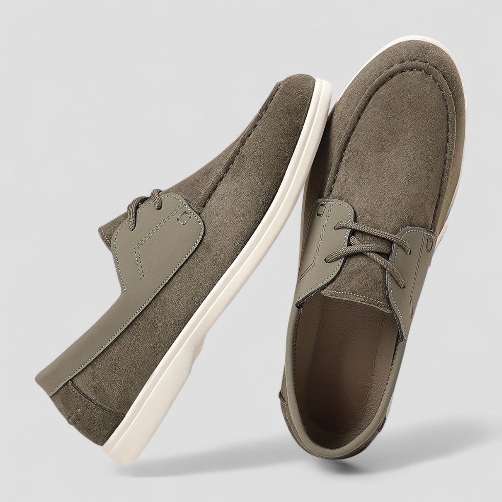Men’s Suede Contrast Boat Shoes