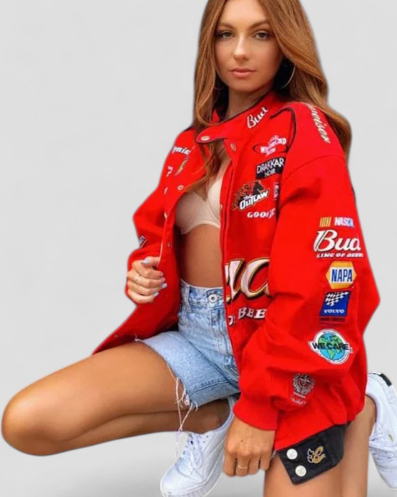 Women’s Oversized Printed Bomber Jacket