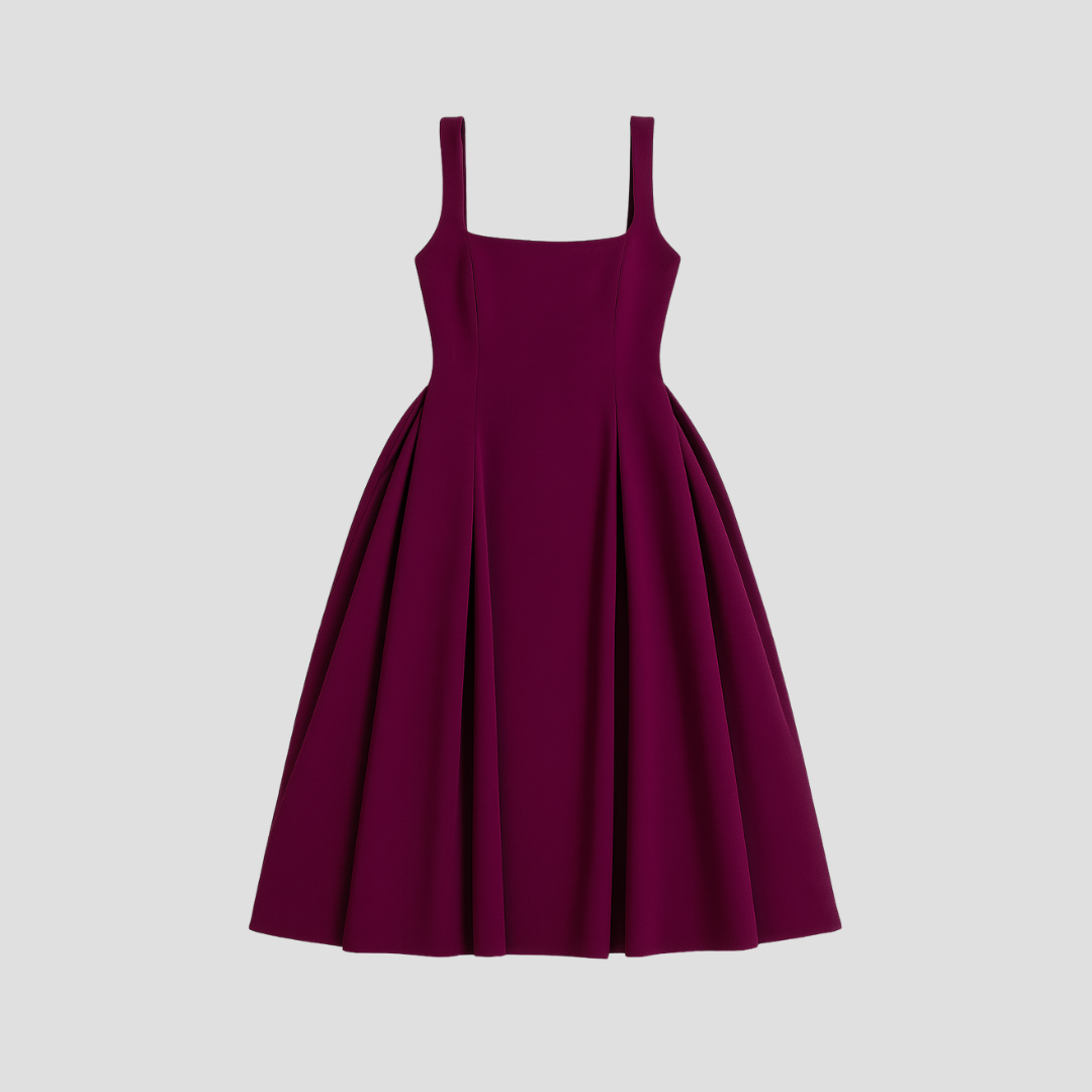 Elegant Flared Waist Dress - BritishElegance