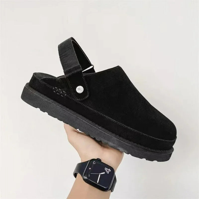 Plush Winter Women's Slippers - Elegant Large Size 43 Casual House Flats with Non-Slip Sole