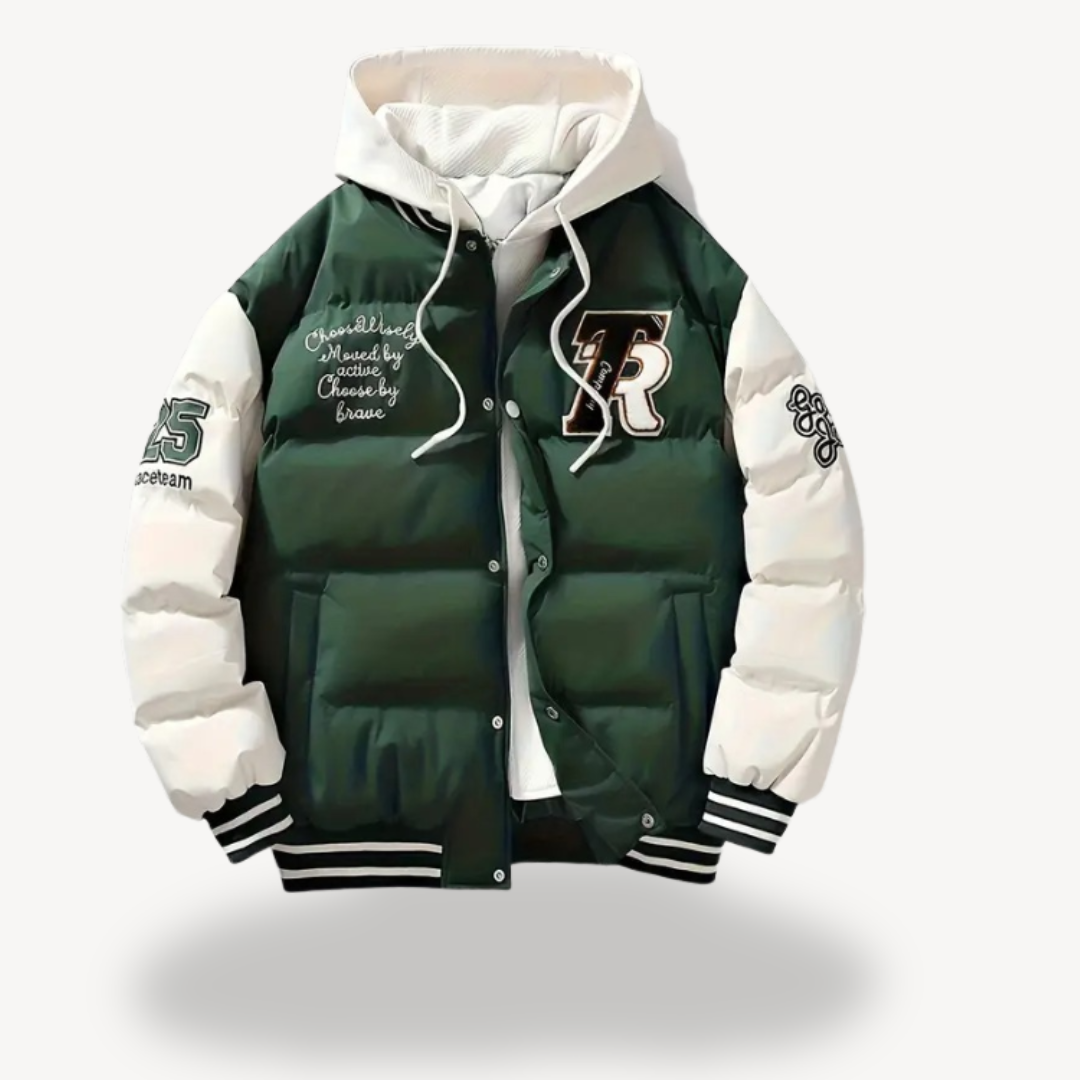 Men’s Varsity Puffer Letterman Jacket