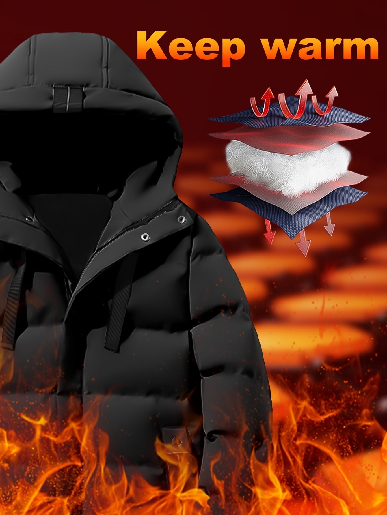 Malvern - Warm Long Hooded Puffer Jacket Men