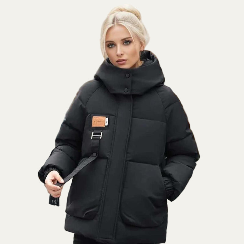 Women’s Loose Hooded Winter Short Parka Coat