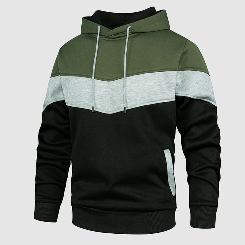 Men’s Chevron Color Block Hoodie