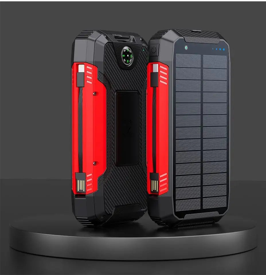 Waterproof Solar Charged Power Bank 30,000mAh Dual USB