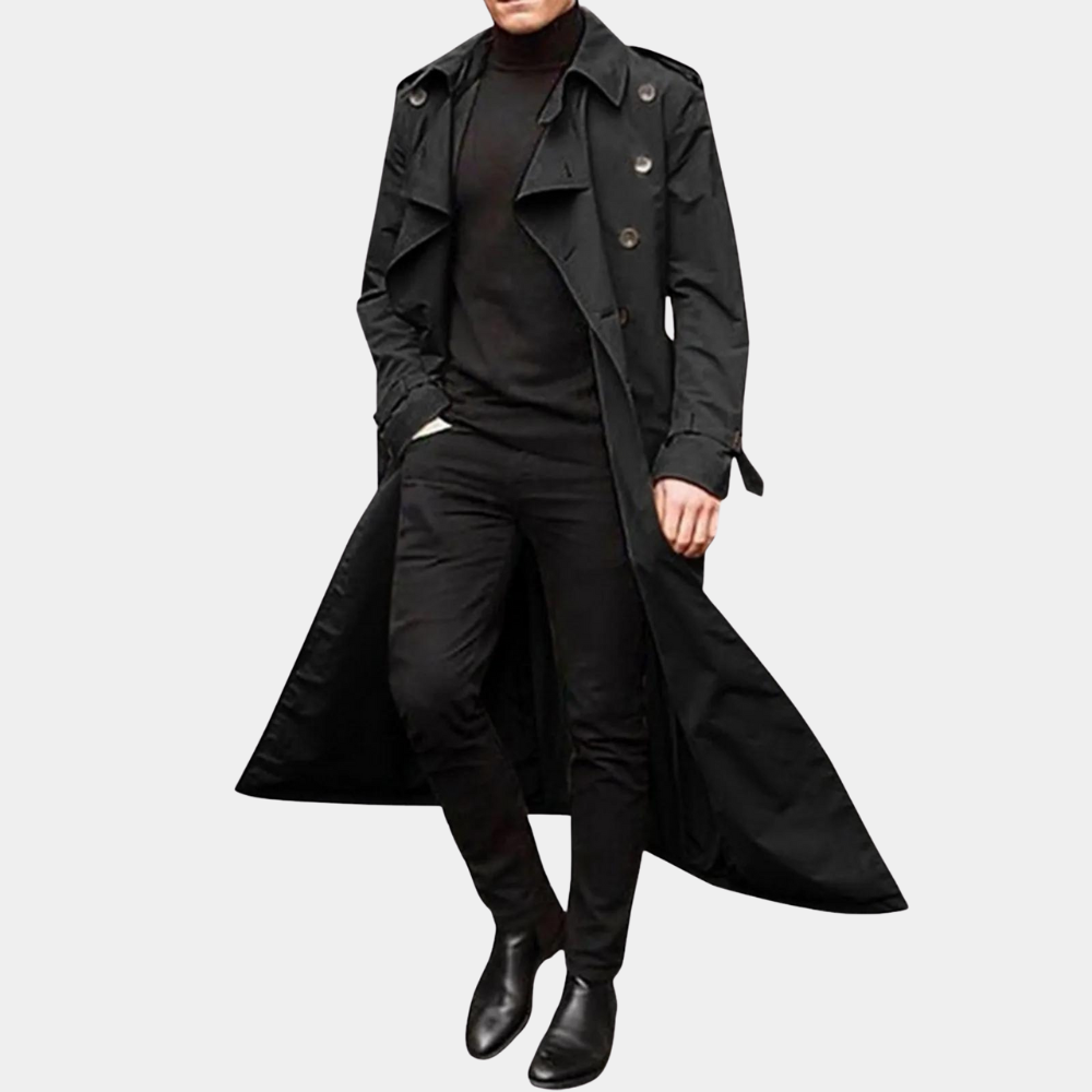 Rens | Water-Resistant Trench Coat for Men with Longline Silhouette