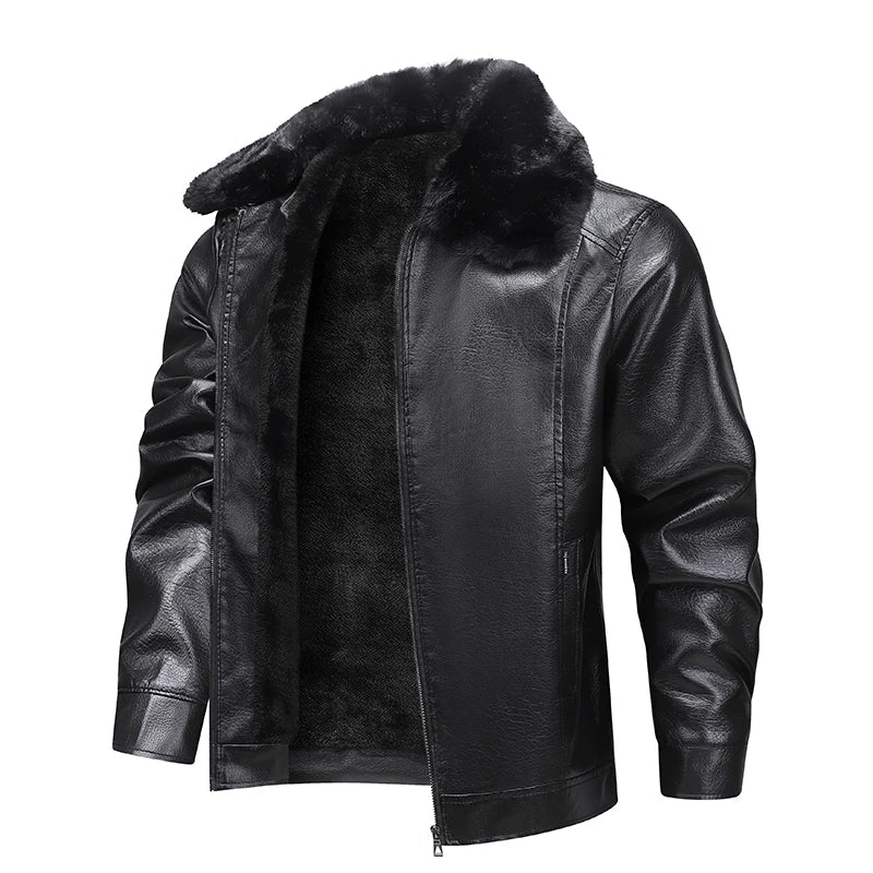 Warm Leather Motorcycle Jacket