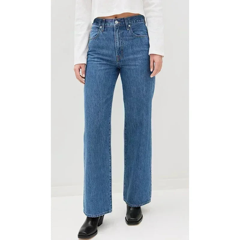 Comfortable Fit White Stretchy Straight Jeans