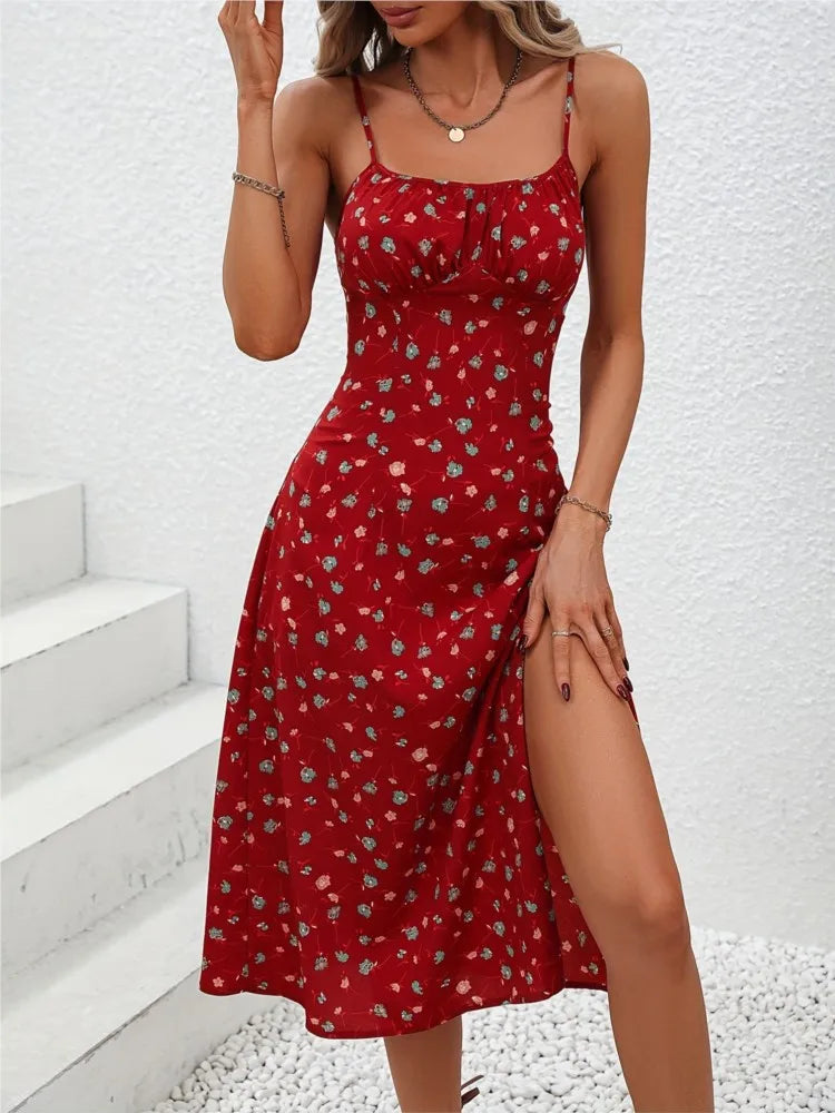 Classic Dot Sundress with Thin Straps