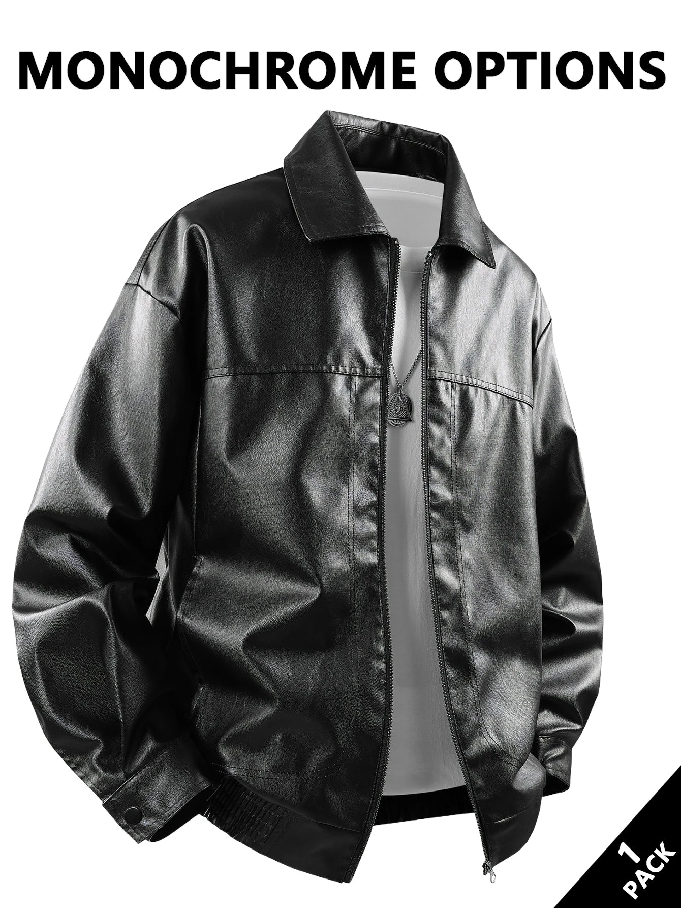 Classic Biker Leather Coat - BritishElegance
