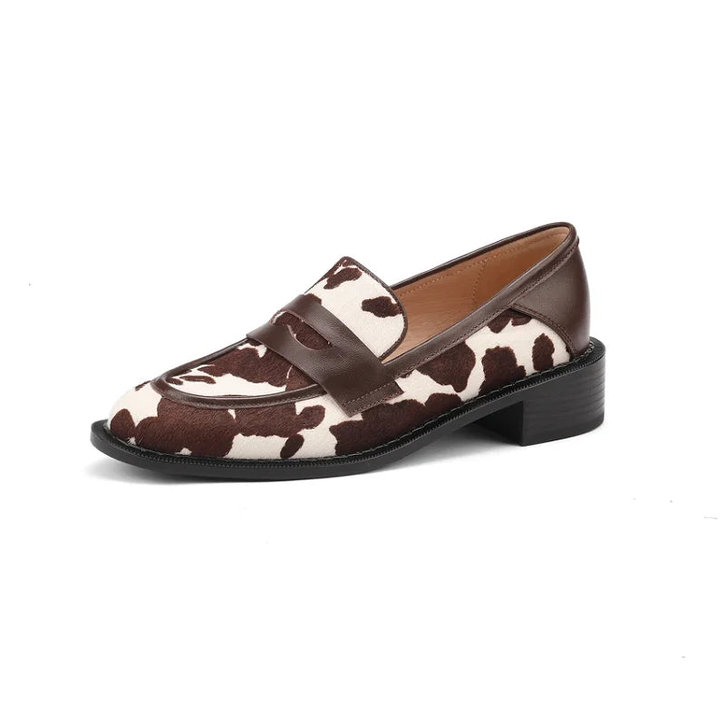 Comfortable Loafers with Low Block Heel