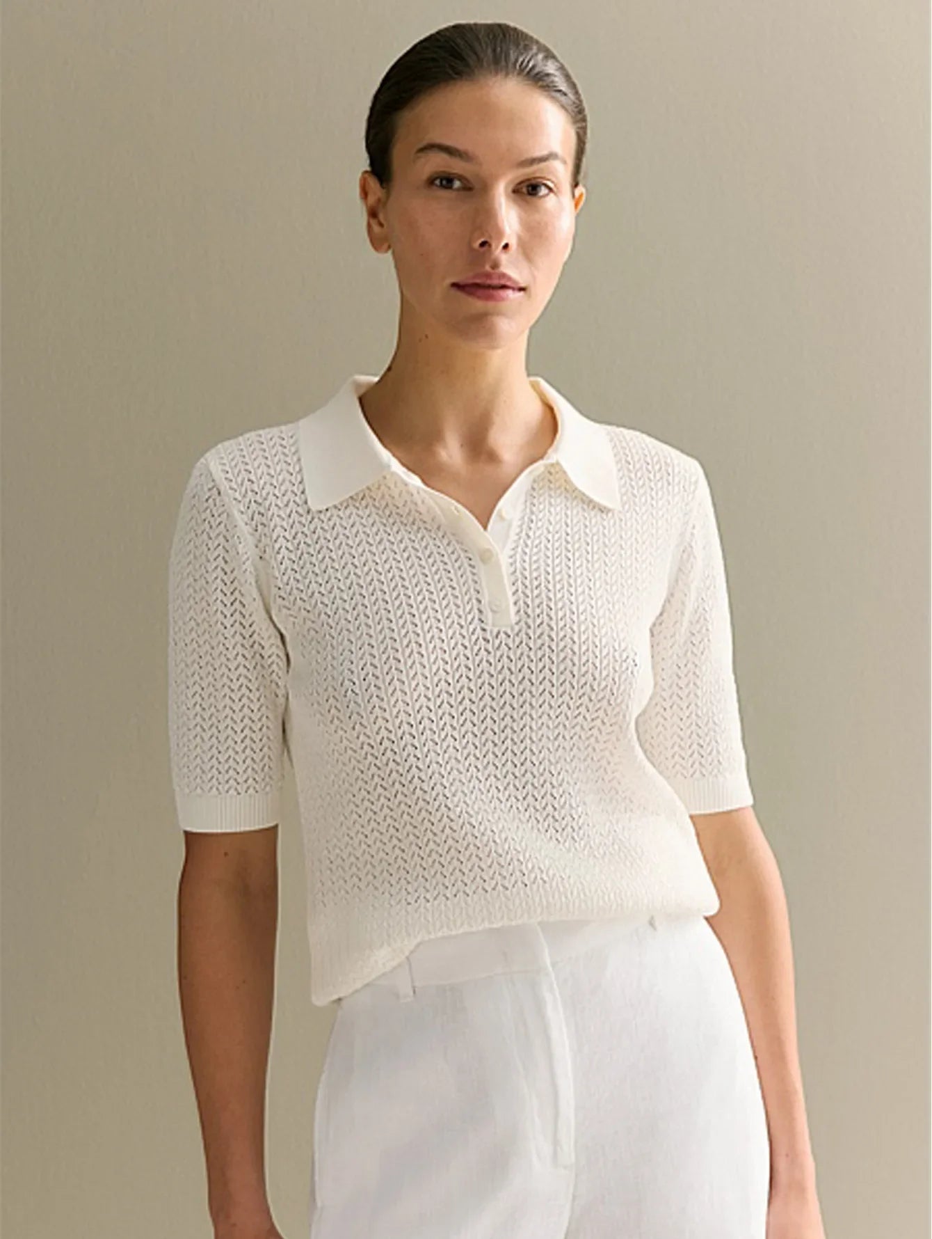 Relaxed Fit Knit Polo Shirt – Casual Summer Tee