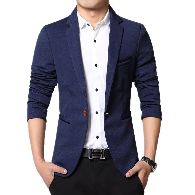 Tailored Fit Men's Formal Blazer Jacket