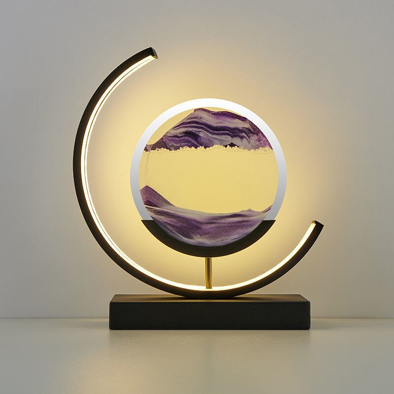 Calming Desert Table Lamp With Moving Sand Design