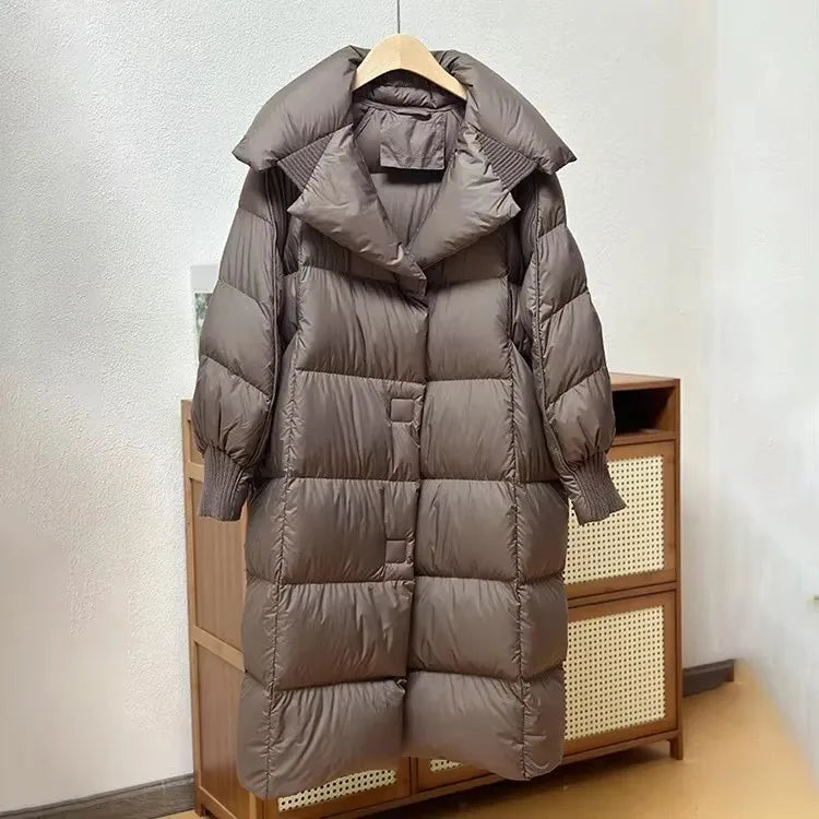 Warm 90% Down Filled Women's Puffer Parka Coat