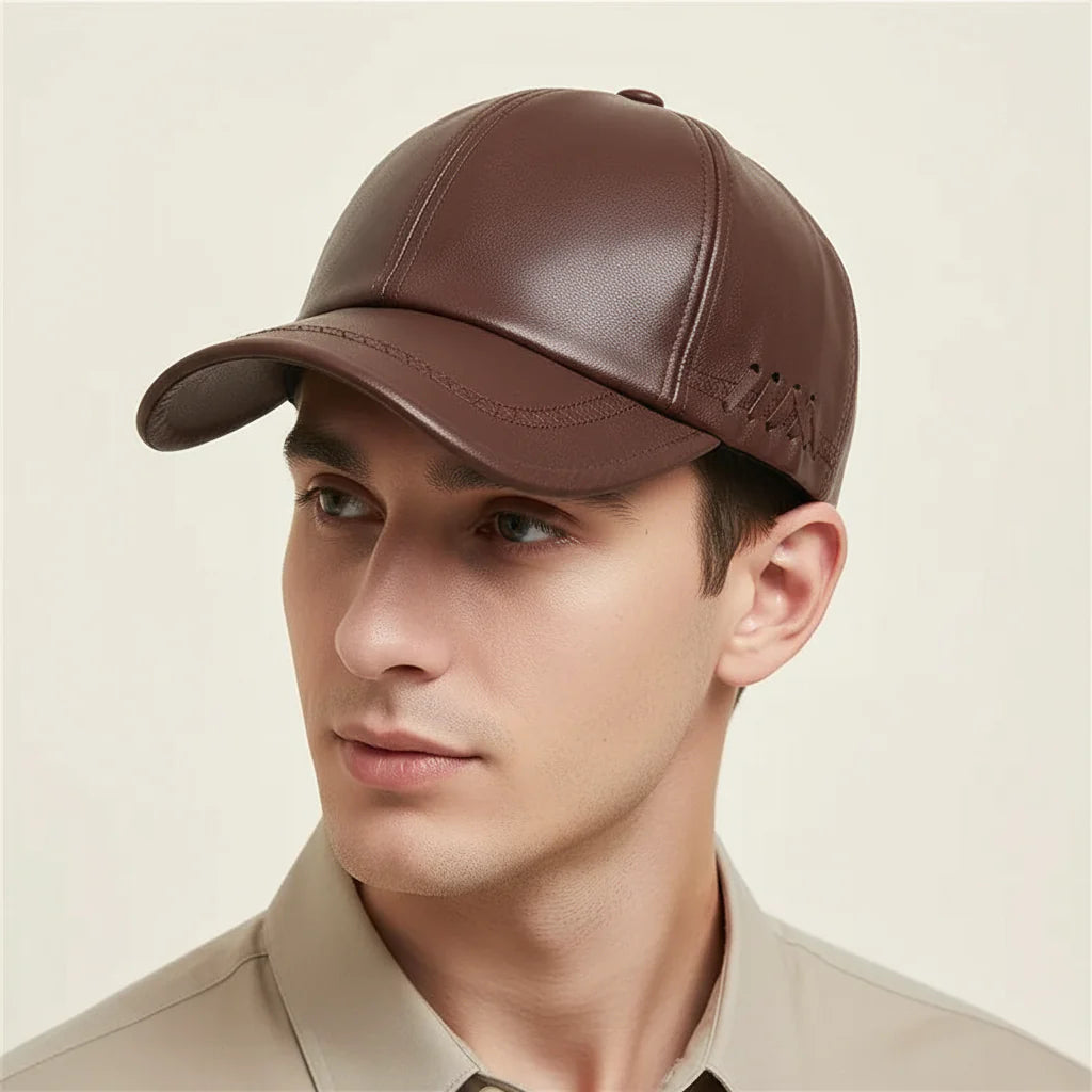 Authentic Premium Leather Baseball Cap