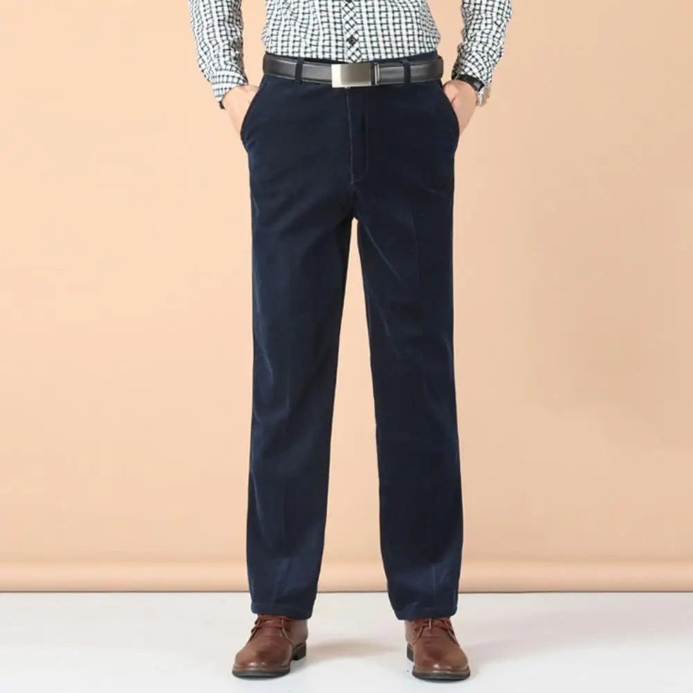 Men's Classic Fit Straight Leg Cotton Pants